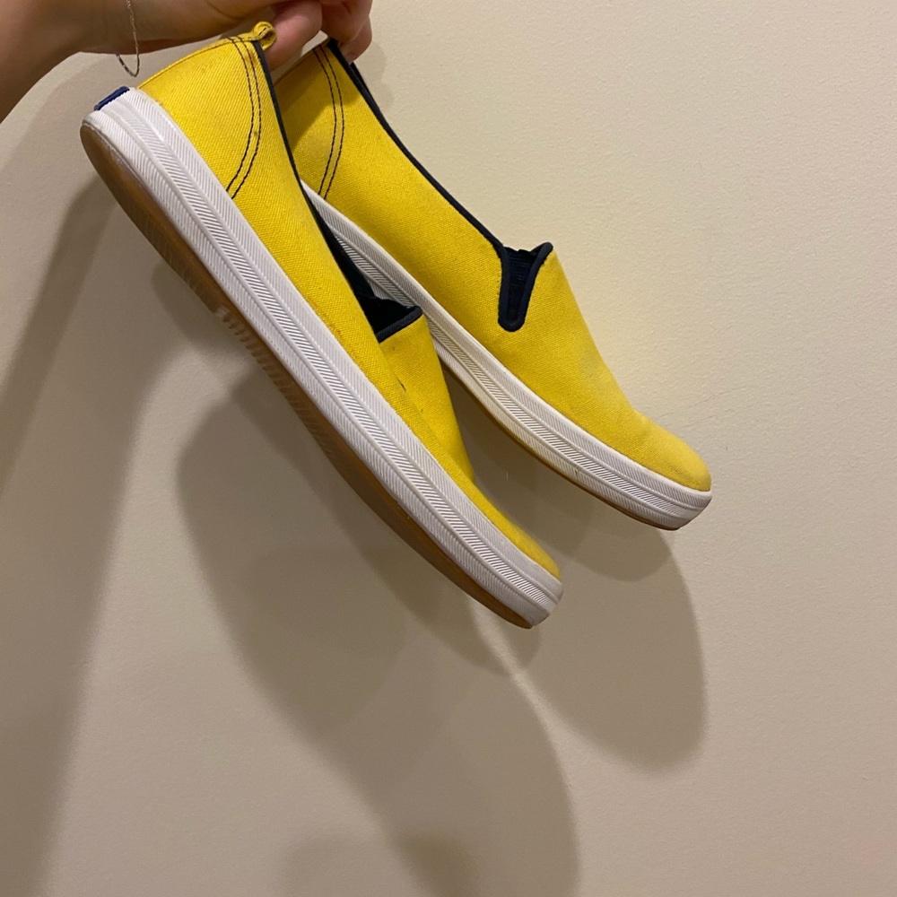 Keds Original bright yellow slip on shoes